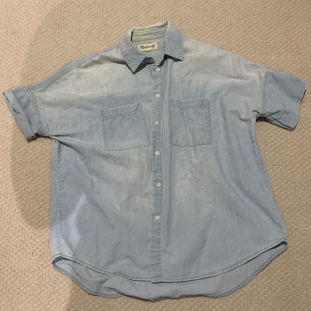 Madewell Short sleeved denim button down